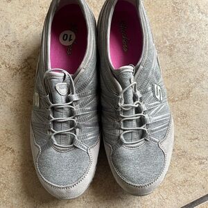 Skechers Women's Gray Slip-On Sneakers